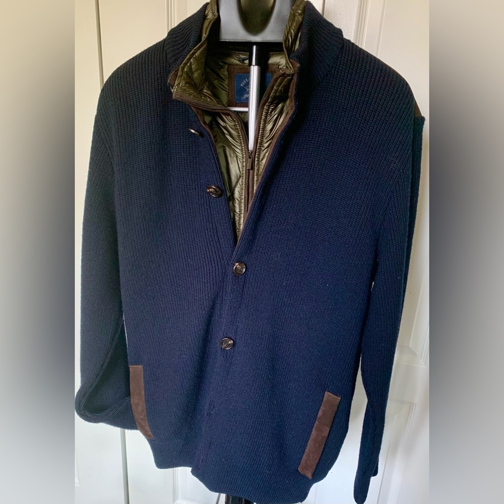 Paul & Shark Yachting Wool / Goatskin Sweater Size L NWT